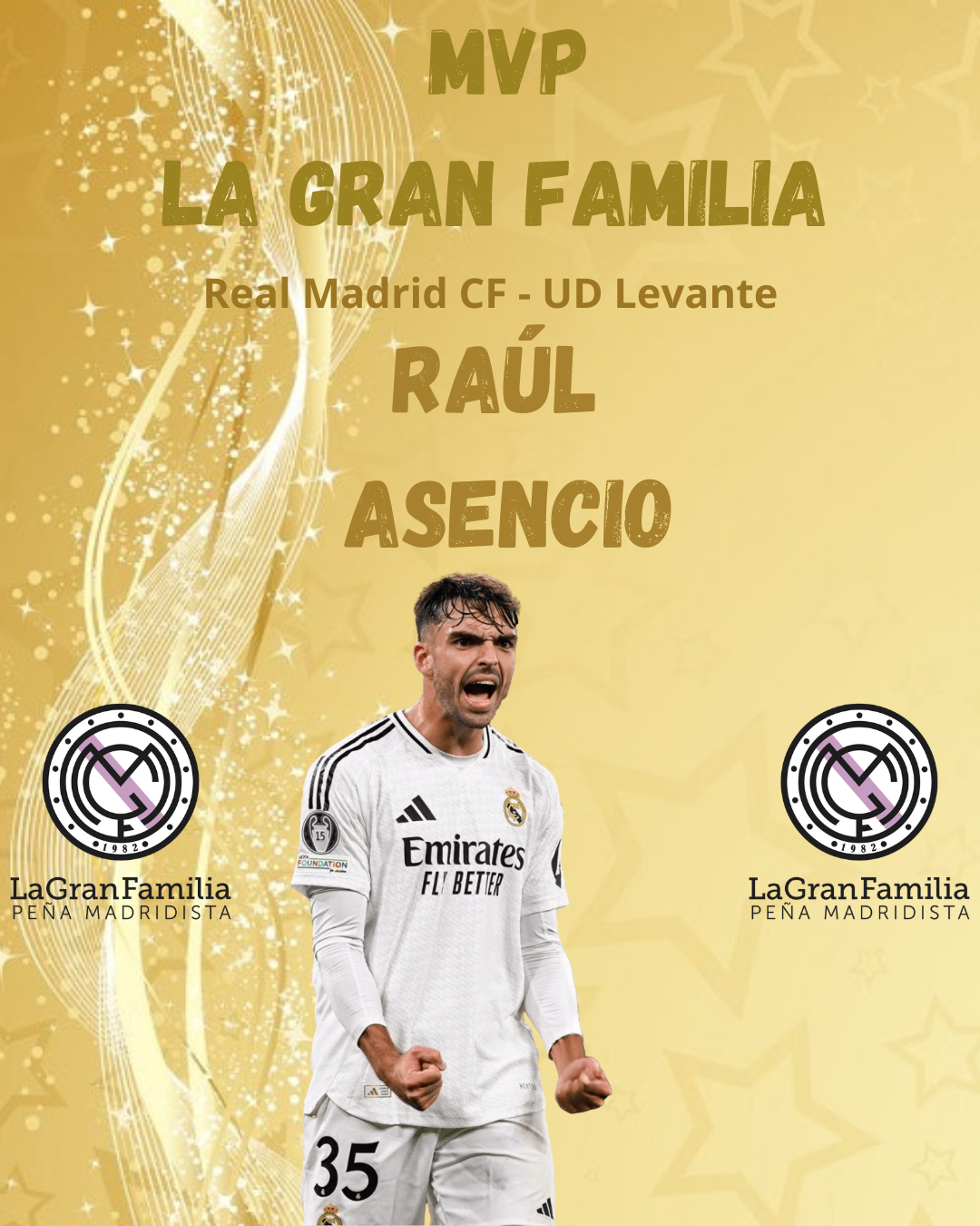 Trofeo La Gran Familia al Mejor Jugador 2025-2026 | MVP (Real Madrid CF – UD Levante «Liga»)