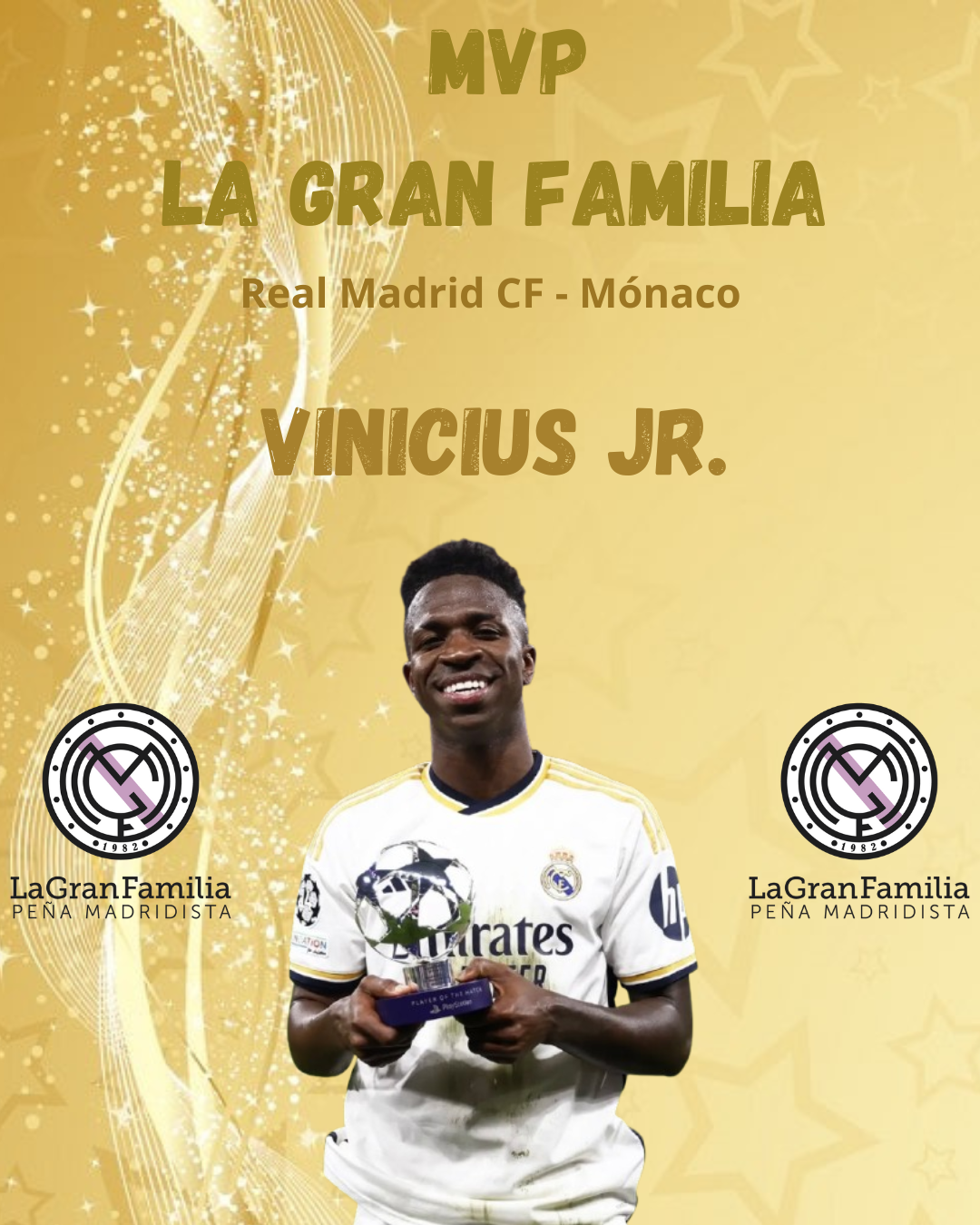 Trofeo La Gran Familia al Mejor Jugador 2025-2026| MVP (Real Madrid CF – Mónaco «Champions»)