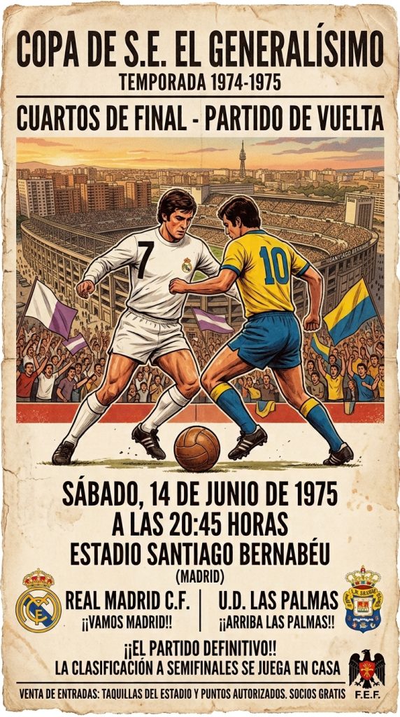 Partidos memorables | Copa de España 1974/1975 cuartos -vuelta- Real Madrid CF - UD Las Palmas